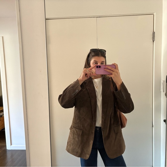 Chocolate brown corduroy blazer - Picture 2 of 8